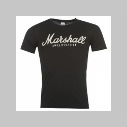 Marshall, čierne pánske tričko 100%bavlna
